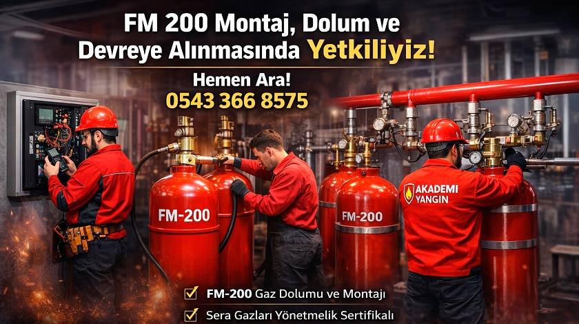 FM 200 Gazlı Söndürme Sistemi Kurulumu, Montajı, Bakımı ve Onarımı 